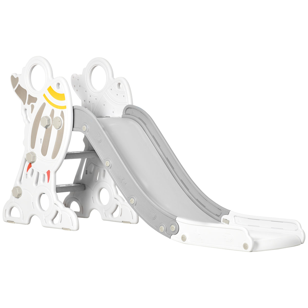 AIYAPLAY Space Theme Kids Slide, Indoor Freestanding Slide for Toddlers Ages 1.5-3 Years, Grey