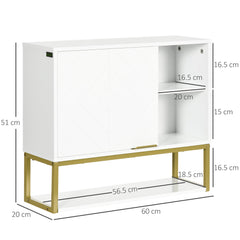kleankin Bathroom Wall Cabinet, Over Toilet Storage Cabinet with Door and Storage Shelves for Hallway, Living Room, White - TovaHaus