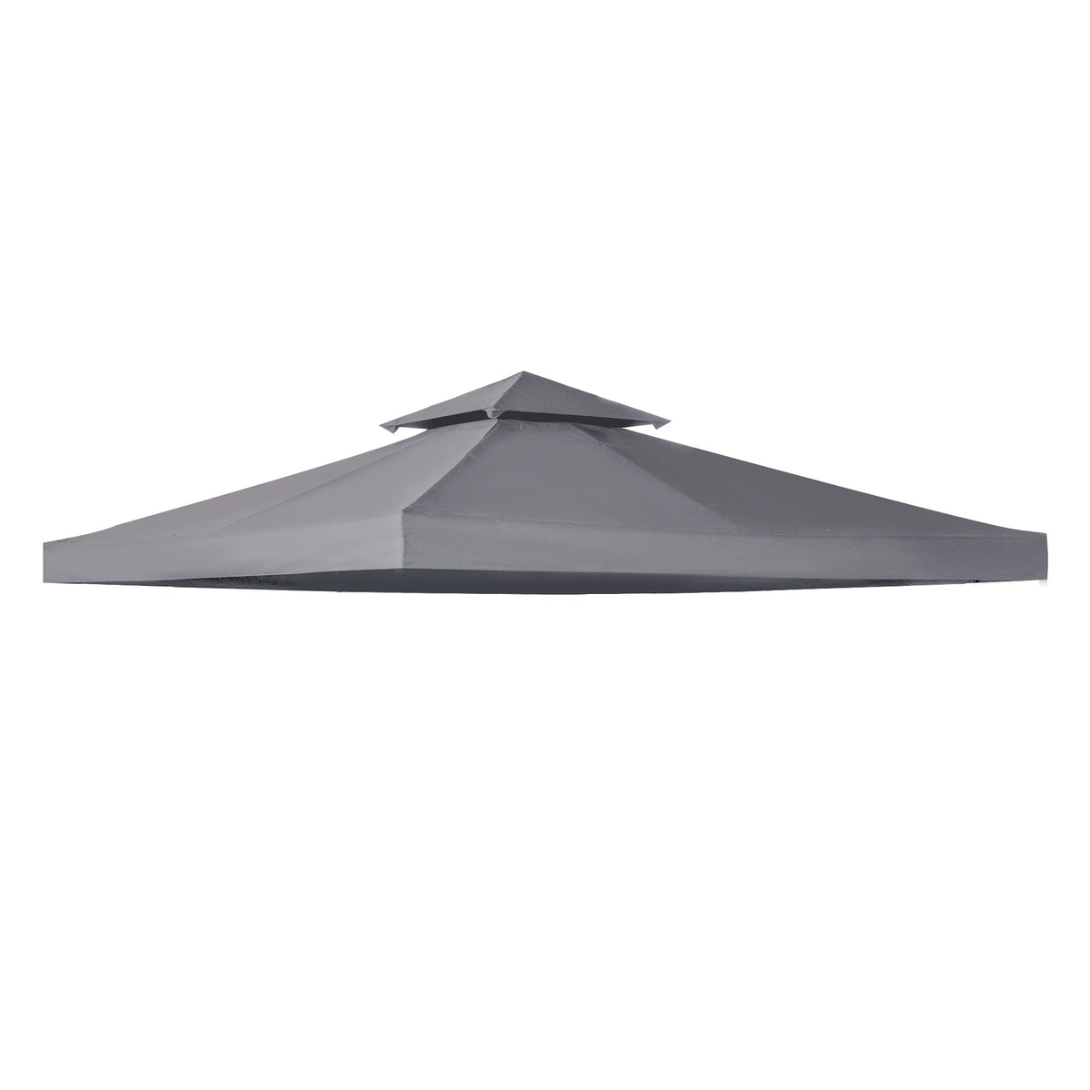 Outsunny Gazebo Canopy Roof Top Replacement Cover, 3 x 3m, Spare Part, Deep Grey (TOP ONLY) - TovaHaus