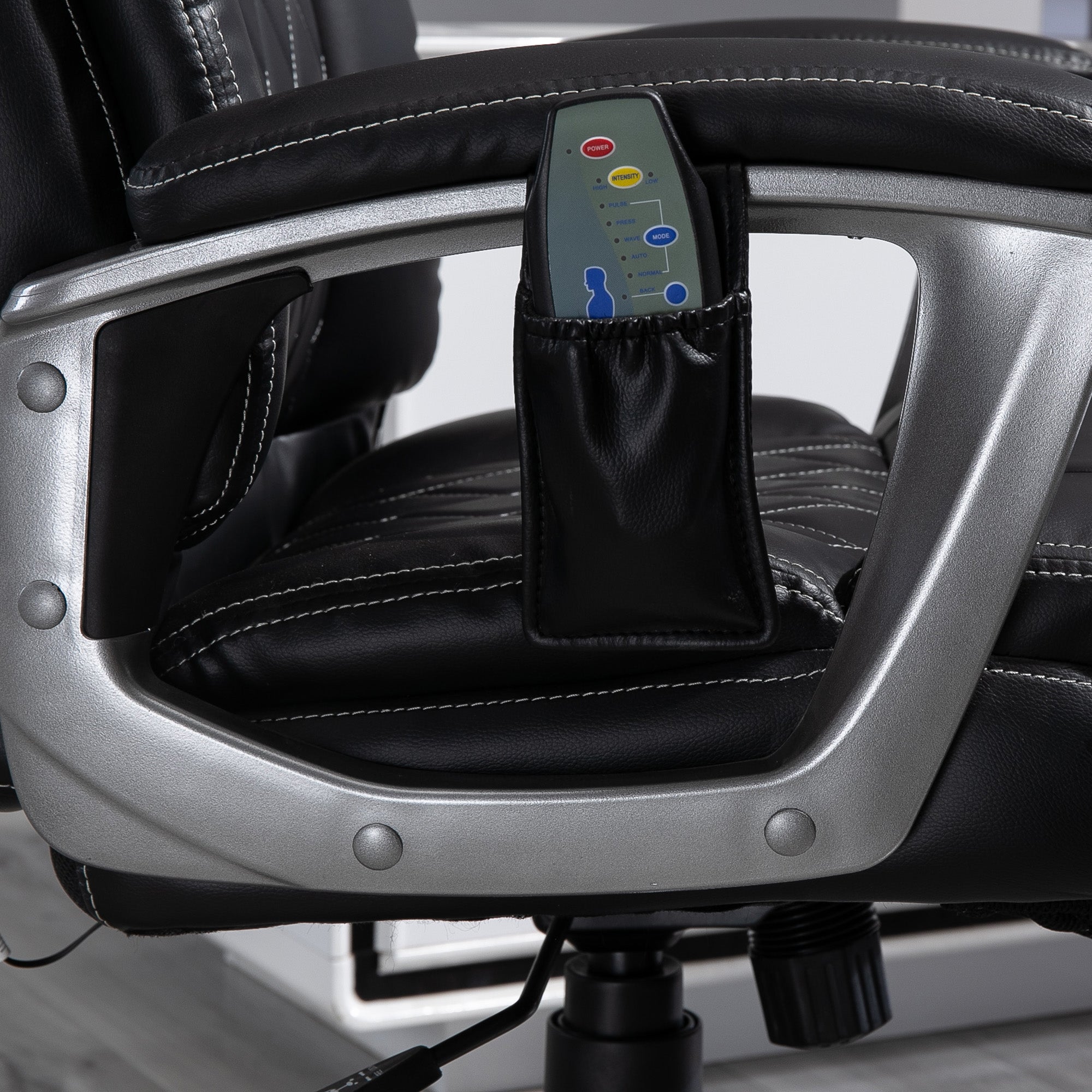Vinsetto Executive Massage Office Chair with 6-Point Vibration, High Back, Armrests, Adjustable Height, Black - TovaHaus