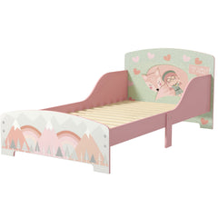 ZONEKIZ Toddler Bed Frame, Kids Bedroom Furniture for Ages 3-6 Years, Pink - TovaHaus