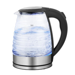 1.8L Electric Kettle Stainless Steel High Quality Borosilicate Glass Blue Light, 220V 2000W - TovaHaus