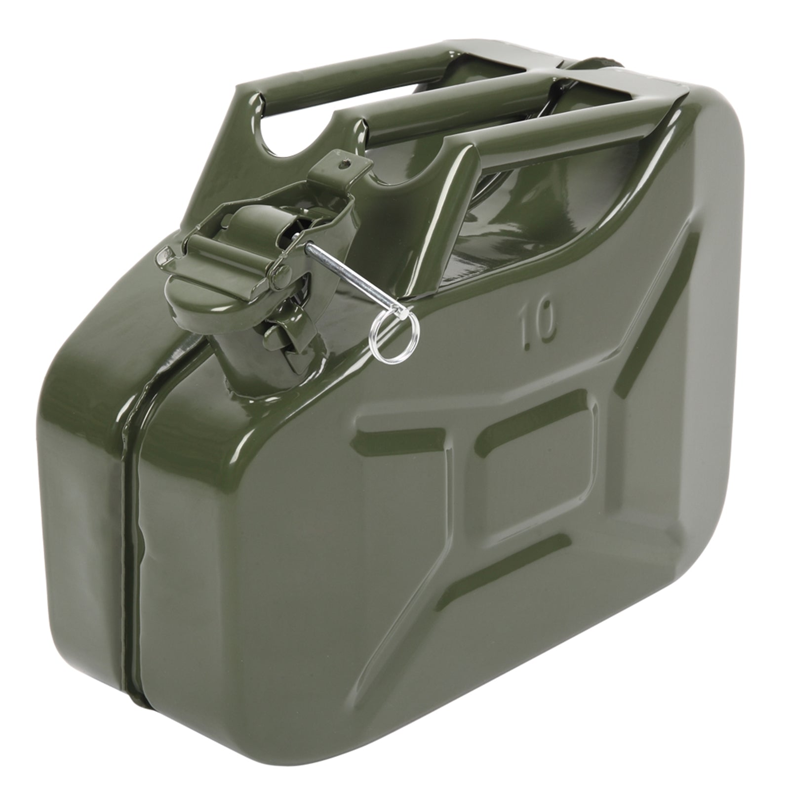 TovaHaus Heavy-Duty Metal Fuel Storage Can - 5, 10, 20L Green Petrol & Diesel Container with Convenient Spout - TovaHaus
