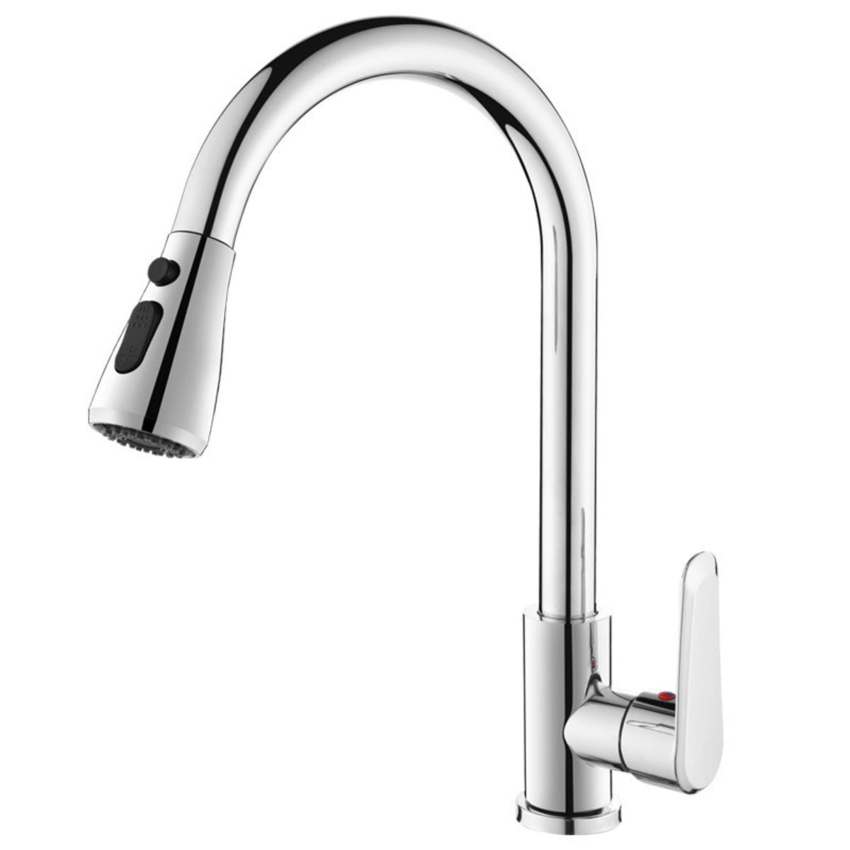 TovaHaus Kitchen Sink Taps Mixer with Pull Out Spray, Swivel Single Handle Pull Down Stainless Steel Kitchen Faucet for UK Standard Fittings - TovaHaus